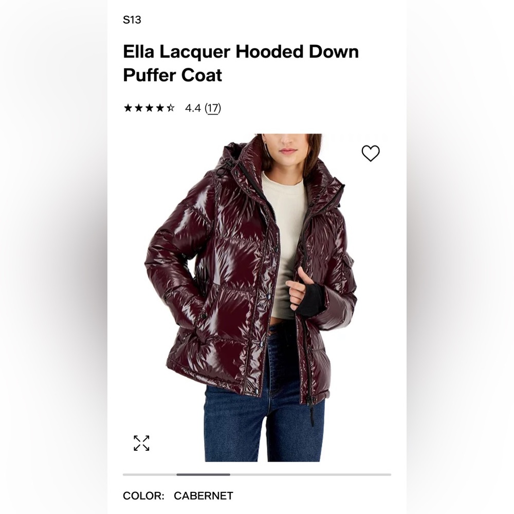 SAM S13 - NWT Ella Puffer Jacket - Cabernet Red